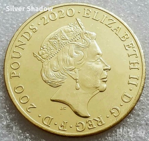 Монета Великобритания 200 Паунда 2020 г Кралица Елизабет II