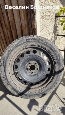 Продавам 4бр железни джанти и тасове със зимни гуми , снимка 2 - Гуми и джанти - 52307809
