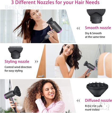 Професионален сешоар Jooayou 2000 W, снимка 7 - Сешоари - 40861981