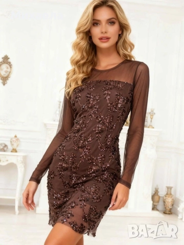 Дамски рокли с пайети - два цвята - 62 лв.я, снимка 2 - Рокли - 52822981