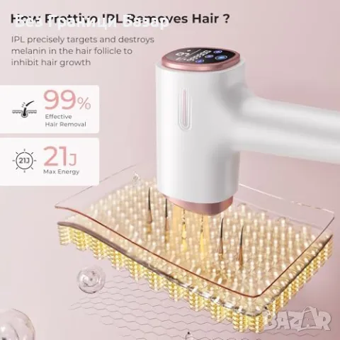 Нов IPL уред за епилация с 5°C охлаждане и 999,900 импулса премахва косми, снимка 4 - Други - 48602626