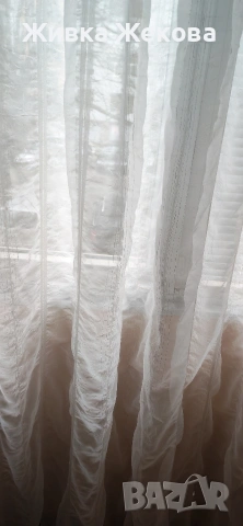нежно, бяло перде , снимка 2 - Пердета и завеси - 53258769