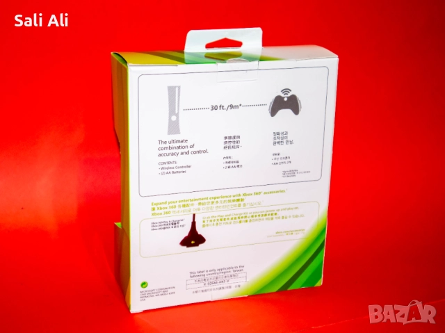 Безжичен контролер Xbox 360 за Windows с USB Приемник – Оригинален, снимка 2 - Аксесоари - 52302818