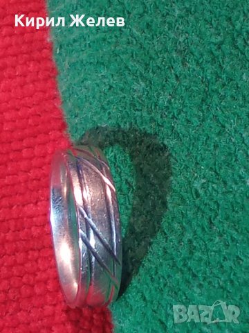 ПРЕКРАСЕН СРЕБЪРЕН ФЕШЪН АРТ ПРЪСТЕН СРЕБРО 925 с БЯЛА ПОЗЛАТА РЪЧНО ОРНАМЕНТИРАН Тип ХАЛКА 27163, снимка 6 - Пръстени - 36829429