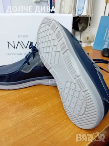 ПРОМОЦИЯ-Мъжки обувки м98030 естествена синя кожа , снимка 4 - Ежедневни обувки - 50285041