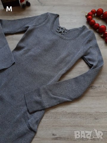 Нова колекция сива рипс рокля с гол гръб с връзки на намаление, снимка 4 - Рокли - 27403702