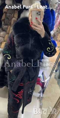 Дамски палта от кашмир и естествен косъм от лисица, снимка 13 - Палта, манта - 35535163