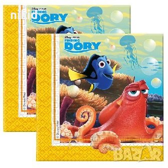 Търсенето на Немо Дори Dory капитан Captain Nemo рибка 10 бр бр парти салфетки рожден ден, снимка 1 - Други - 40602972