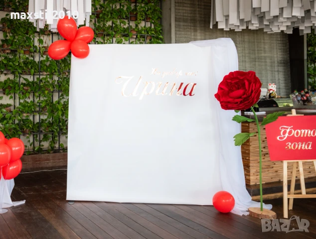 Бял винил за кръгла арка с капси, снимка 7 - Декорация - 50946453