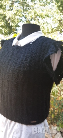 ръчно изплетен пуловер мохер, снимка 5 - Блузи с дълъг ръкав и пуловери - 51855491