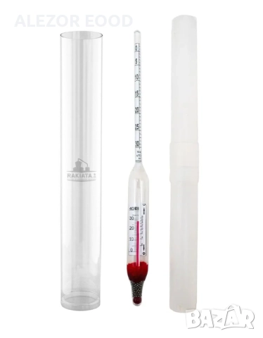Захаромер С Колба, Вграден Термометър За Температурна Корекция, 0 До 30 %, 20200135, снимка 2 - Други стоки за дома - 30746411