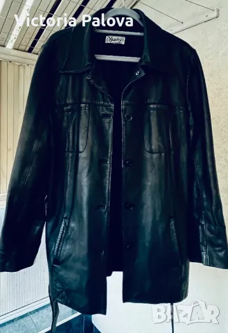 Кожено черно яке/сако   YSATIS , снимка 14 - Якета - 49047798