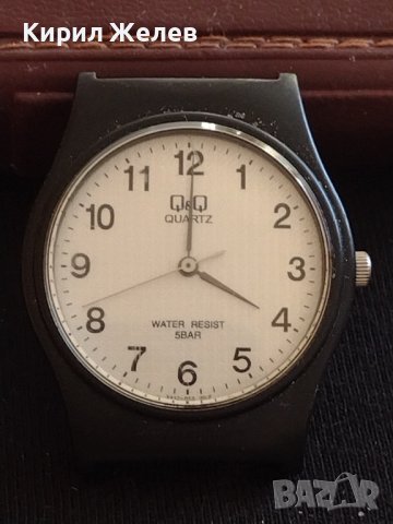 Класически модел часовник унисекс Q/Q QUARTZ WATER RESISTANT 10 bar стилен дизайн 42577