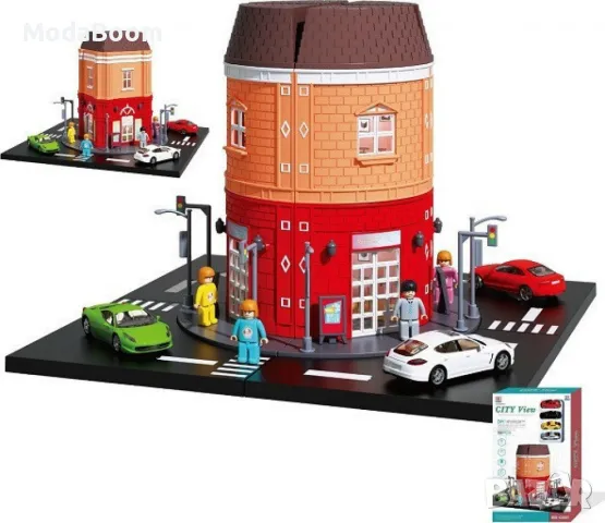 Град Комплект с 4 автомобила за деца над 3 години, снимка 5 - Конструктори - 48425621