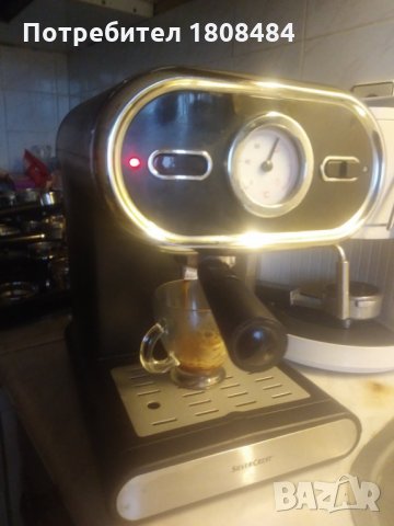 Кафе машина Силвър Крест с ръкохватка с крема диск, работи отлично и прави хубаво кафе с каймак , снимка 3 - Кафемашини - 34900936