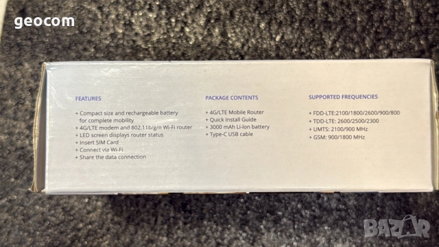 4G/LTE мобилен рутер Calonny M1C (3000mAh,Type-C,HotSpot), снимка 2 - Рутери - 52730593