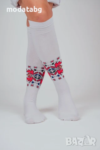 3/4 МОДЕЛ ШЕВИЦА ЗА ТАНЦИ (БЯЛ ЧЕРВЕН И ЧЕРЕН ЦВЯТ) , снимка 5 - Дамски чорапи - 50683336