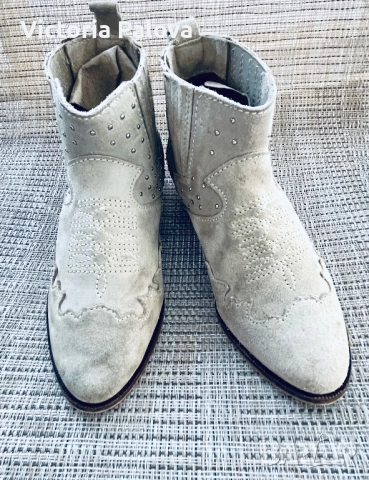 Детски ботуши MANGO KIDS естествена кожа , снимка 8 - Детски боти и ботуши - 51452600