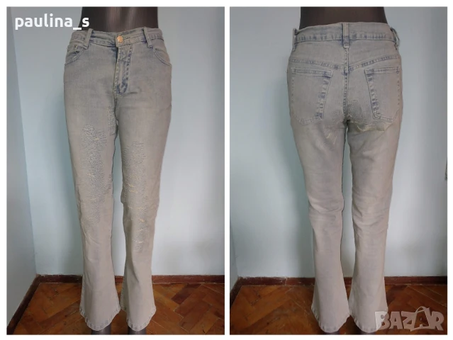 Два различни броя / Джинси и дънки с широки крачоли "C O G" bootcut / широки крачоли за над ботуши, снимка 8 - Панталони - 28551213