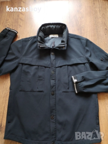 Stone Island 2014 Navy High Neck Soft Shell Jacket - мъжко софтшел яке Л, снимка 5 - Якета - 52080403