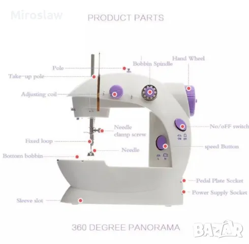 Мини шевна машина с масичка TV844B, снимка 1 - Други услуги - 48689014