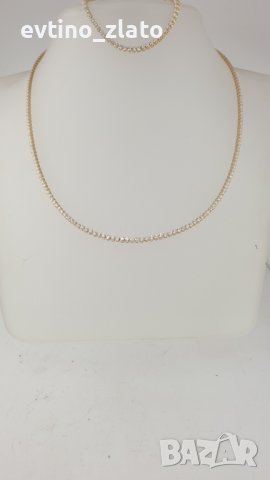 Златно колие и гривна Диамантена серия, снимка 7 - Колиета, медальони, синджири - 38127874