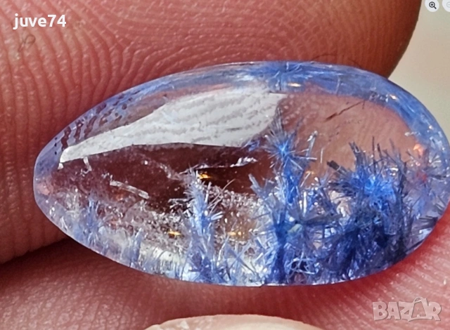 ДЮМОРТИЕРИТ КВАРЦ (БРАЗИЛИЯ) 6.4 кт. 18х9.6 мм. 