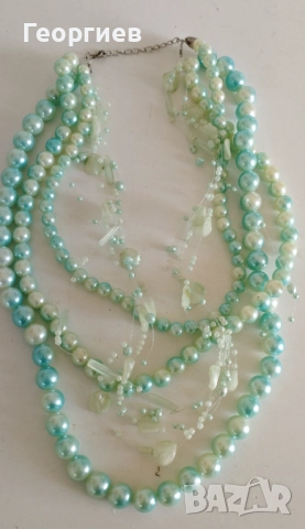 Колиета перли боядисани обици клипс,брошки., снимка 7 - Гривни - 51834024