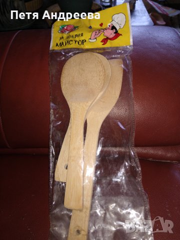 Комплект бамбукови лъжици, снимка 3 - Прибори за хранене, готвене и сервиране - 40272604