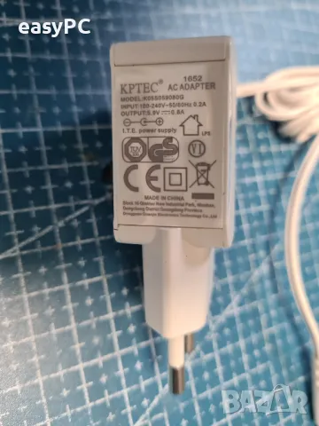 Оригинален захранващ адаптер KPTEC 1652 K05S059080G 5.9V 0.8A, снимка 2 - Друга електроника - 50223335