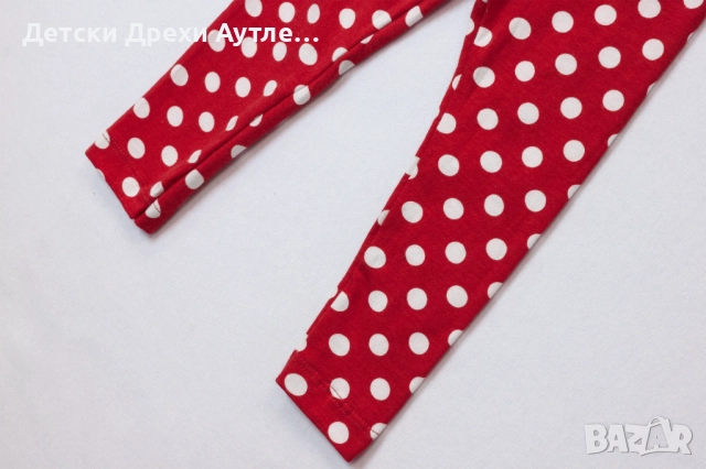 Червен памучен клин на бели точки 92-128, снимка 6 - Детски клинове - 51935125