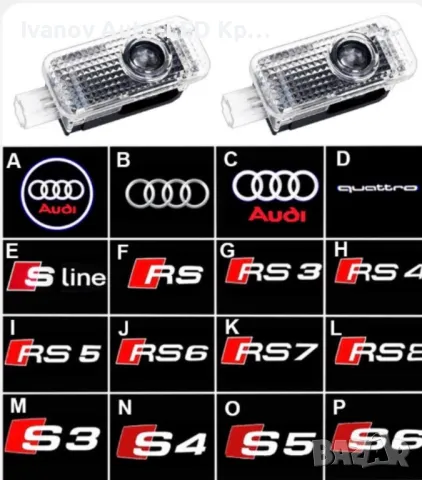 LED Лого Проектор Плафон За:Audi A3;A4;A5;A6;A7;A8;S3;S4;S5;S6;S7;S8;RS3;RS4;RS5;RS6;RS7;RS8;Q3;Q5, снимка 4 - Аксесоари и консумативи - 33261606