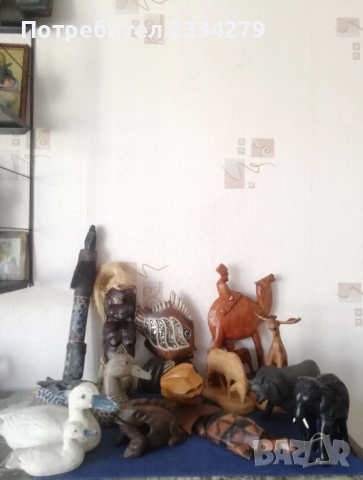 Стари дървени статуи на животни, от различни автори, години, държави. , снимка 6 - Статуетки - 52544011
