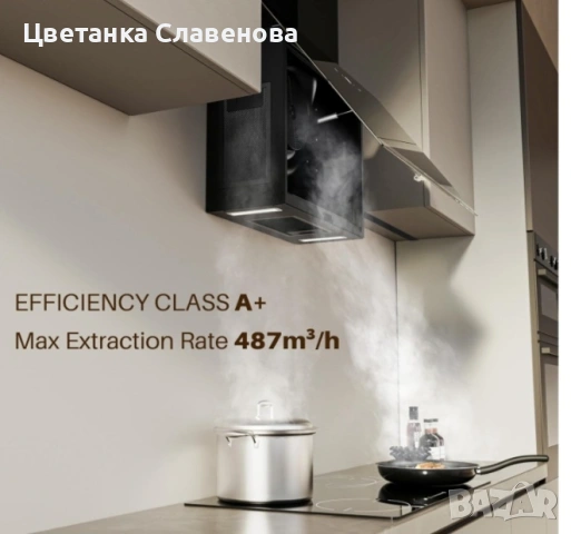 Абсорбатор FIREGAS 60 см с въздушен поток 487 м³/ч, 9 скорости, снимка 3 - Абсорбатори - 53090867