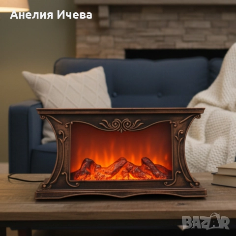 Декоративна LED камина с реалистичен ефект на пламък и жарава, снимка 4 - Лед осветление - 51926496