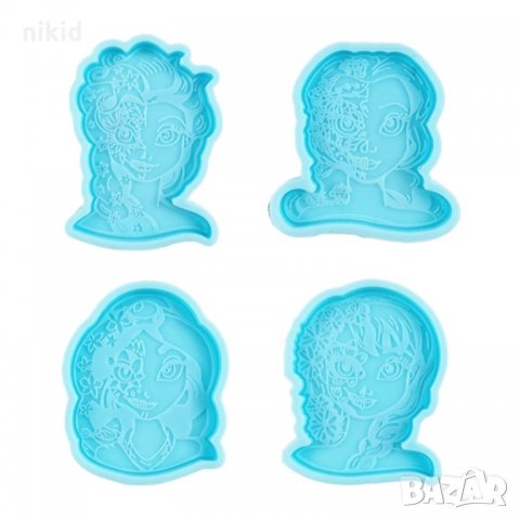 Елза Анна Замръзналото Кралство Жасмин от Аладин Белл от Красавицата Звяра маскирани силиконов молд, снимка 2 - Форми - 33359808