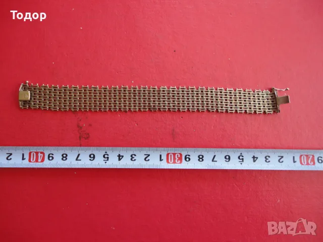 Страхотна позлатена сребърна гривна 925 