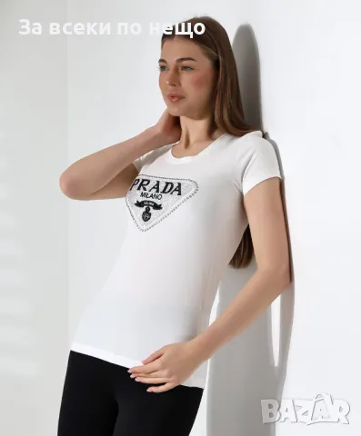 Prada Дамска Тениска👚Дамска Блуза С Къс Ръкав Прада - Налични Различни Цветове, снимка 7 - Тениски - 48932453