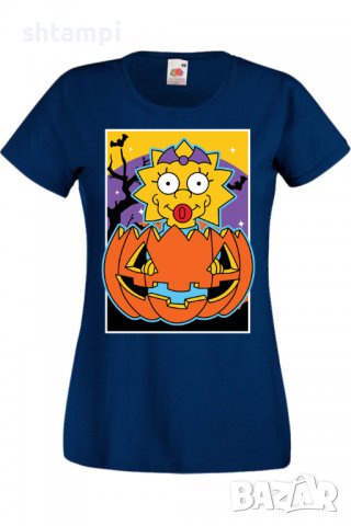 Дамска тениска The Simpsons Maggie Simpson 03,Halloween,Хелоуин,Празник,Забавление,Изненада,Обичаи,, снимка 6 - Тениски - 38154383