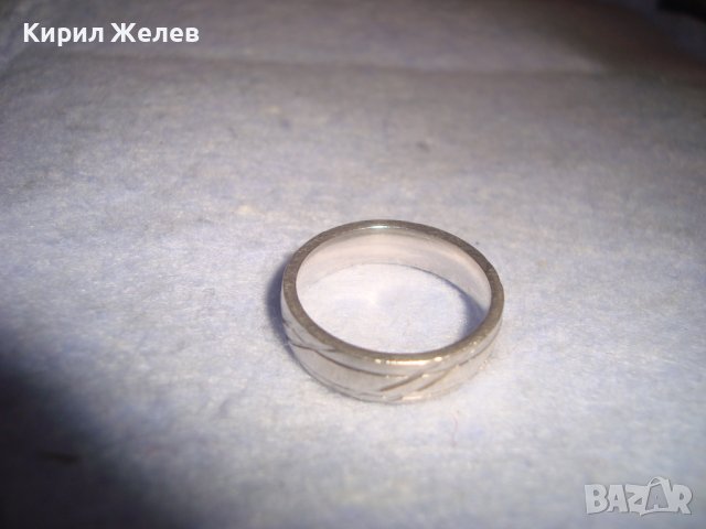 ПРЕКРАСЕН СРЕБЪРЕН ФЕШЪН АРТ ПРЪСТЕН СРЕБРО 925 с БЯЛА ПОЗЛАТА РЪЧНО ОРНАМЕНТИРАН Тип ХАЛКА 27163, снимка 15 - Пръстени - 36829429