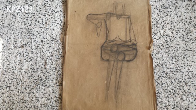 СТАРА ГРАФИКА ГОЛО ТЯЛО АБСТРАКЦИЯ, снимка 2 - Картини - 29067856