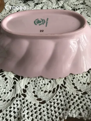 НОВА малка купа розов порцелан Бохемия, снимка 3 - Колекции - 48261123