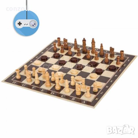 3 игри в 1 - Табла, шах и дама, снимка 2 - Шах и табла - 28080762