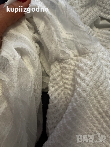 Бяла дамска рокля с дълъг ръкав, размер М, снимка 6 - Рокли - 52364242