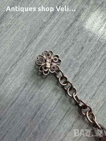 Сребърна гривна филигран №6553 , снимка 4 - Гривни - 49192458