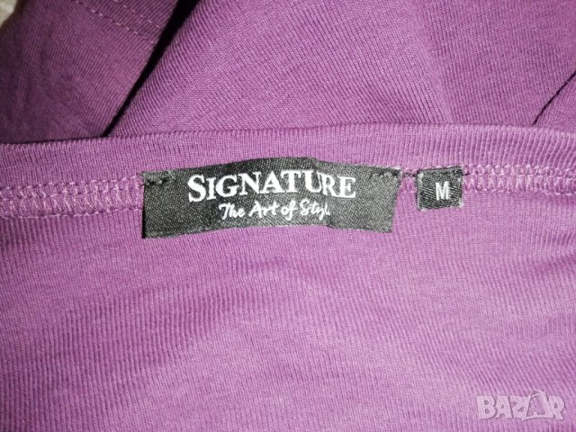 Дамска  блуза Signature р-р М, памук , снимка 3 - Блузи с дълъг ръкав и пуловери - 27437949