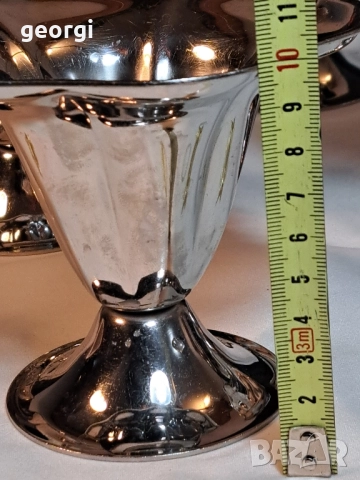 луксозни италиански чаши за десерт / сладолед от неръждаема стомана ILSA INOX 18/10 29/4, снимка 8 - Чаши - 52443833