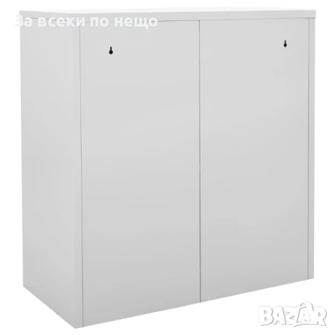 Заключващ се шкаф, светлосиво и зелено, 90x45x92,5 см, стомана Код P969, снимка 5 - Шкафове - 51154288