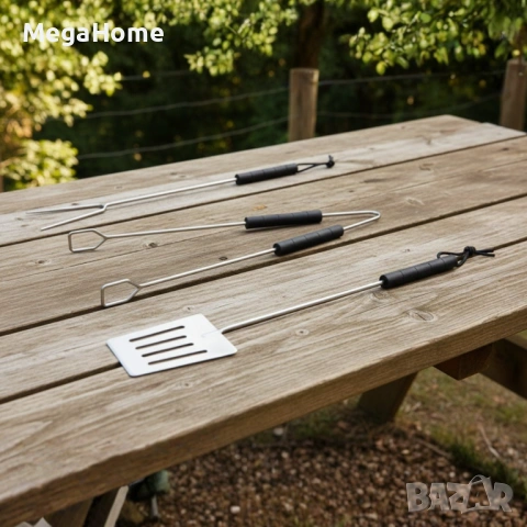 Градинска скара на дървени въглища с колела + Аксесоари, снимка 8 - Барбекюта - 53334178