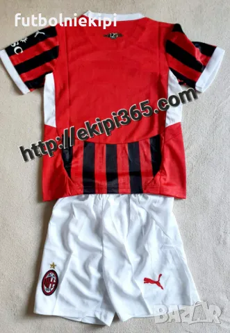 AC Milan титулярен детски футболен екип 2024/25, снимка 2 - Детски комплекти - 47611681